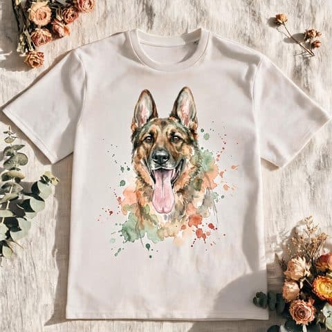 Exemple de portrait d’animal imprimé sur un t-shirt